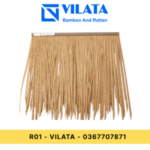 Rơm nhân tạo chống cháy - Màu Vàng - 50x50cm - R01