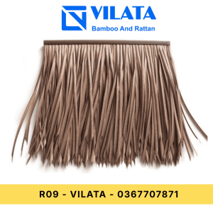 Rơm nhân tạo chống cháy - Màu Vàng Nâu - 50x50cm - R09