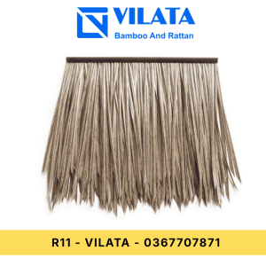 Rơm nhân tạo chống cháy - Màu Vàng Xám- 50x50cm - R11