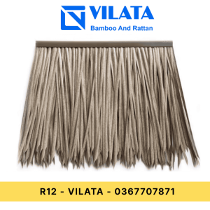 Rơm nhân tạo chống cháy - Màu Xám Nhạt - 50x50cm - R12