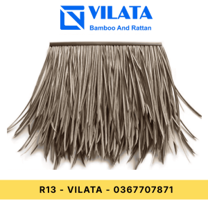 Rơm nhân tạo chống cháy - Màu Xám - 50x50cm - R13