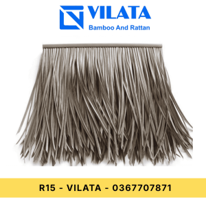 Rơm nhân tạo chống cháy - Màu Xám - 50x50cm - R15