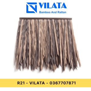 Rơm nhân tạo chống cháy - Màu Xám Nâu Vàng - 50x50cm - R21