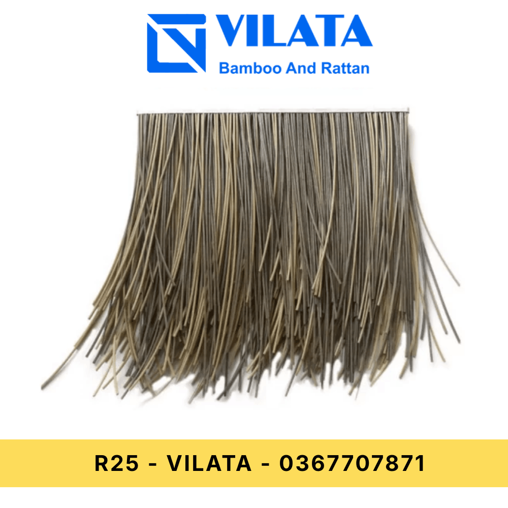 Rơm nhân tạo chống cháy - Màu Xám - 50x50cm - R25