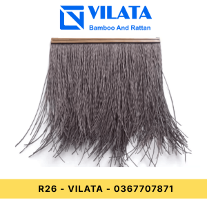 Rơm nhân tạo chống cháy - Màu Xám - 50x50cm - R26