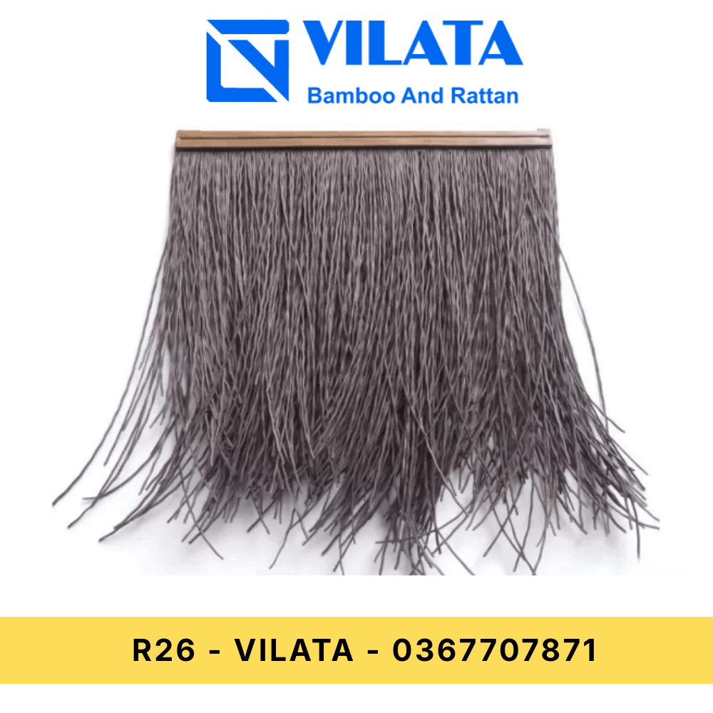 Rơm nhân tạo chống cháy - Màu Xám - 50x50cm - R26