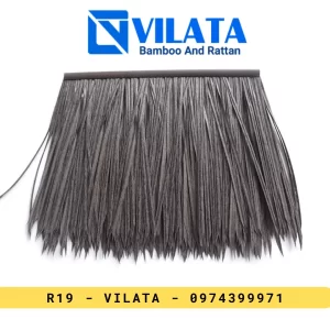 Rơm nhân tạo chống cháy - Màu Xám Đen - 50x50cm - R19