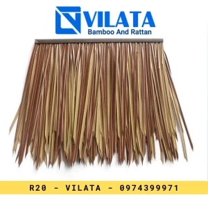 Rơm nhân tạo chống cháy - Màu Vàng Nâu - 50x50cm - R120