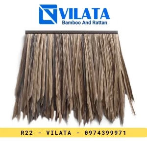 Rơm nhân tạo chống cháy - Màu Xám Nâu - 50x50cm - R22