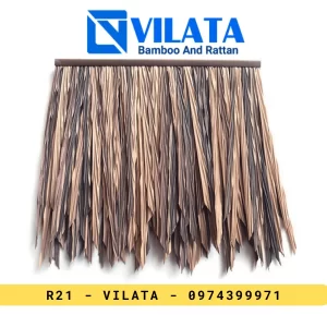 Rơm nhân tạo chống cháy - Màu Xám Nâu Vàng - 50x50cm - R21