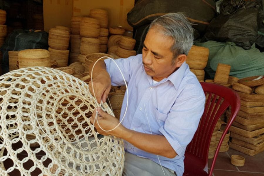 Lang nghe may tre dan Trieu Xa