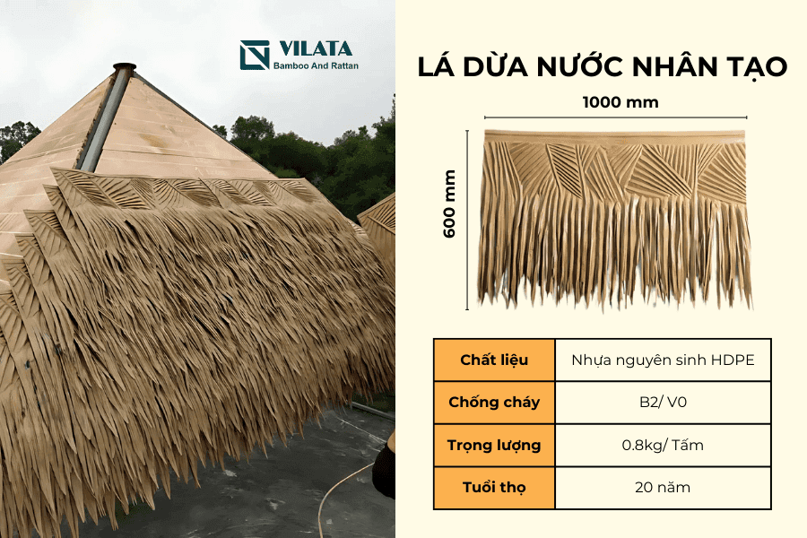 Thong so ki thuat cua la dua nuoc nhan tao